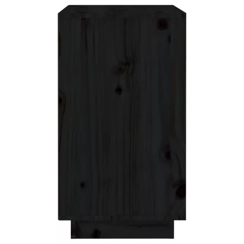  fekete tömör fenyőfa borszekrény 55,5x34x61 cm