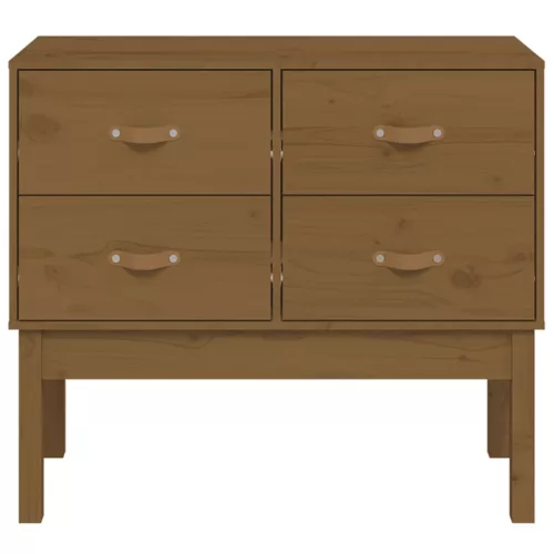  mézbarna tömör fenyőfa tálalószekrény 90 x 40 x 78 cm