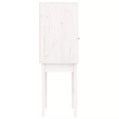  fehér tömör fenyőfa magasszekrény 60 x 40 x 120 cm