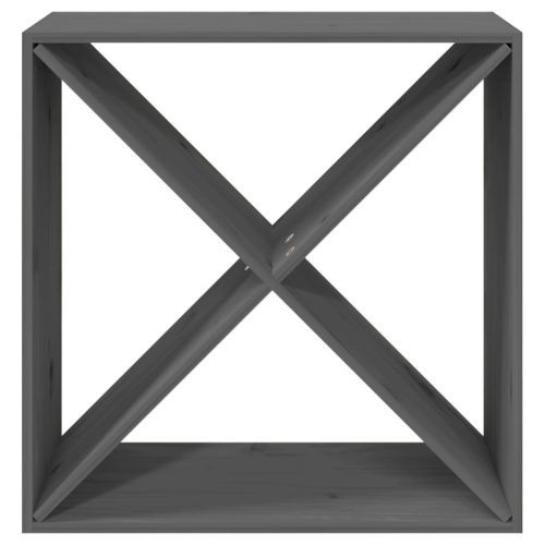  szürke tömör fenyőfa borszekrény 62x25x62 cm