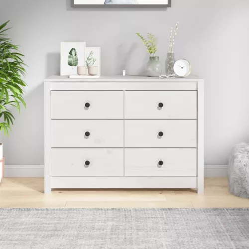  fehér tömör fenyőfa kisszekrény 100 x 40 x 72 cm