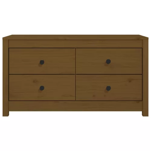  mézbarna tömör fenyőfa kisszekrény 100x40x54 cm