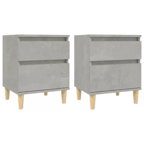  2 db betonszürke éjjeliszekrény 40x35x50 cm