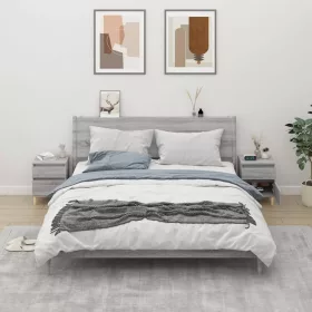  2 db szürke sonoma színű éjjeliszekrény 40x35x50 cm