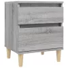  2 db szürke sonoma színű éjjeliszekrény 40x35x50 cm
