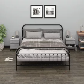  2 db szürke sonoma színű éjjeliszekrény 40x35x50 cm