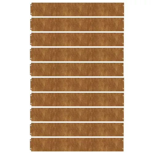  10 db rugalmas corten acél gyepszegély 15 x 103 cm