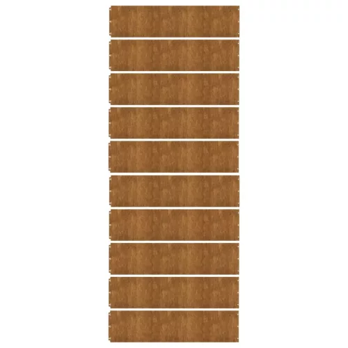  10 db rugalmas corten acél gyepszegély 25 x 103 cm