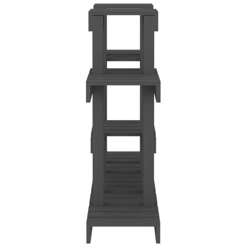  szürke tömör fenyőfa növénytartó 104,5x25x77,5 cm