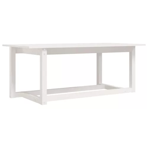  fehér tömör fenyőfa dohányzóasztal 110 x 55 x 45 cm