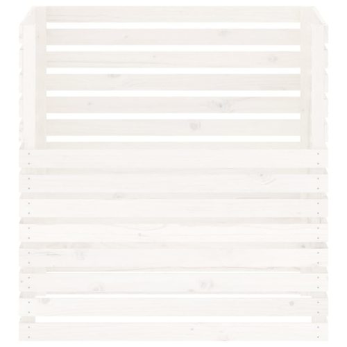  fehér tömör fenyőfa komposztáló 100x100x102 cm