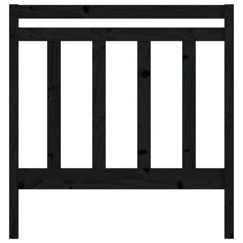  fekete tömör fenyőfa ágy fejtámla 95 x 4 x 100 cm