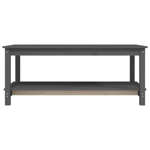  szürke tömör fenyőfa dohányzóasztal 110 x 55 x 45 cm