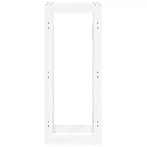  tömör fenyőfa tűzifatartó állvány fehér 41x25x100 cm