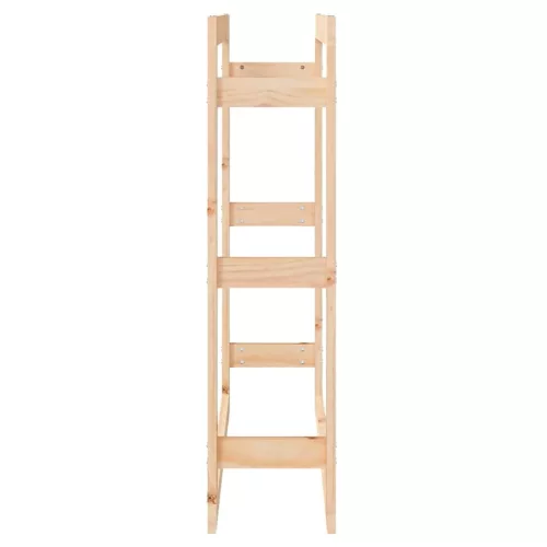  tömör fenyőfa tűzifatartó állvány 80x25x100 cm