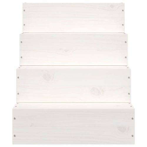  fehér tömör fenyőfa kisállat lépcső 40 x 49 x 47 cm