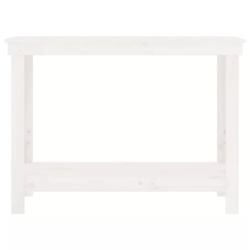  fehér tömör fenyőfa munkapad 110 x 50 x 80 cm