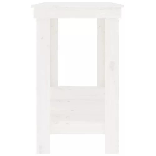  fehér tömör fenyőfa munkapad 140 x 50 x 80 cm