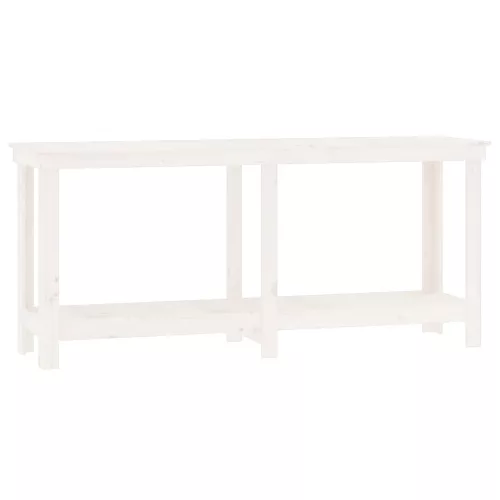  fehér tömör fenyőfa munkapad 180 x 50 x 80 cm