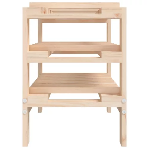  tömör fenyőfa bortartó állvány 61,5 x 30 x 42 cm