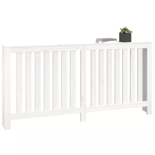  fehér tömör fenyőfa radiátorburkolat 169x19x84 cm