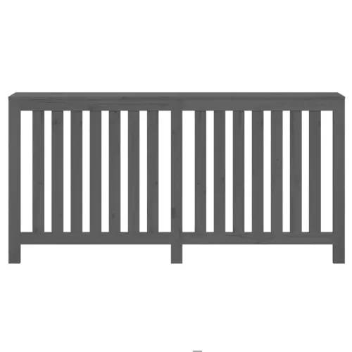  szürke tömör fenyőfa radiátorburkolat 169x19x84 cm