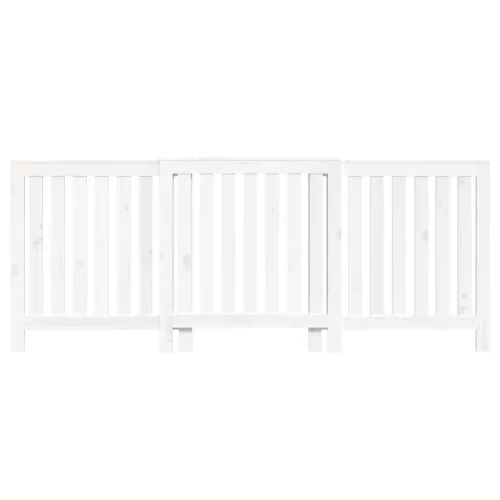  fehér tömör fenyőfa radiátorburkolat 210x21x85 cm