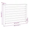  fehér tömör fenyőfa radiátorburkolat 108,5 x 19 x 84 cm