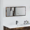  LED Fürdőszoba Tükör Füstölt Tölgy 90x8,5x37 cm Műanyag