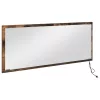  LED Fürdőszoba Tükör Füstölt Tölgy 90x8,5x37 cm Műanyag