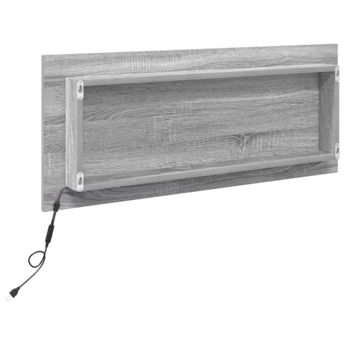  Fürdőszobai Tükör LED Fénnyel Szürke Sonoma 90x8,5x37 cm