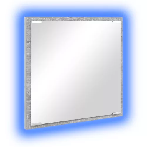  LED fürdőszoba tükör szürke sonoma 40x8.5x37 cm mérnöki fa