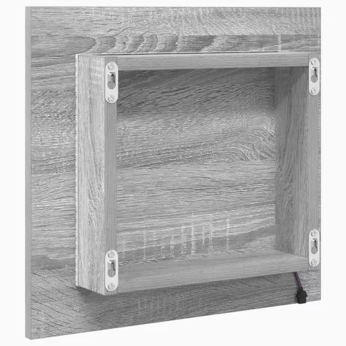  LED fürdőszoba tükör szürke sonoma 40x8.5x37 cm mérnöki fa