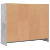  betonszürke szerelt fa tálalószekrény 91x28x75 cm