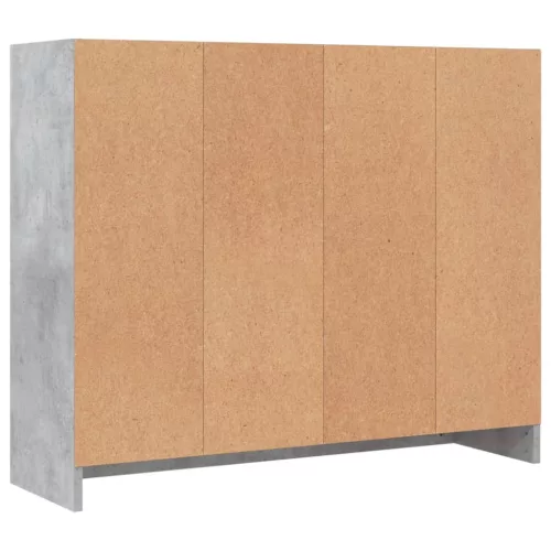  betonszürke szerelt fa tálalószekrény 91x28x75 cm