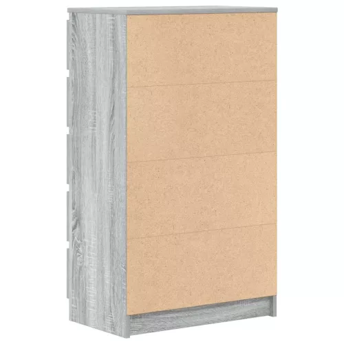  szürke sonoma színű szerelt fa fiókos szekrény 60 x 36 x 103 cm