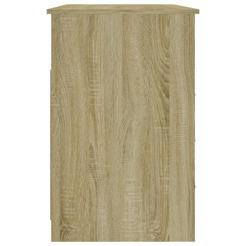  sonoma tölgy színű szerelt fa íróasztal fiókokkal 102x50x76 cm