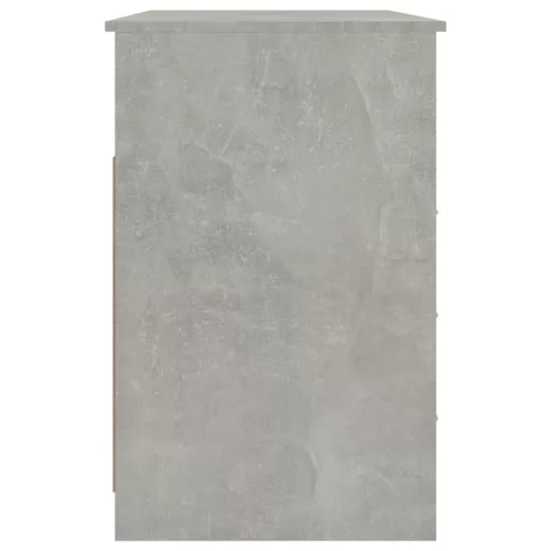  betonszürke szerelt fa íróasztal fiókokkal 102x50x76 cm