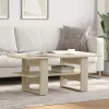  sonoma tölgy színű szerelt fa dohányzóasztal 102 x 55 x 42 cm
