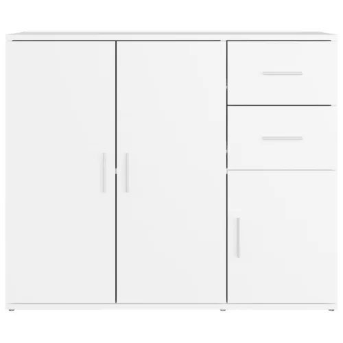  fehér szerelt fa tálalószekrény 91x29,5x75 cm