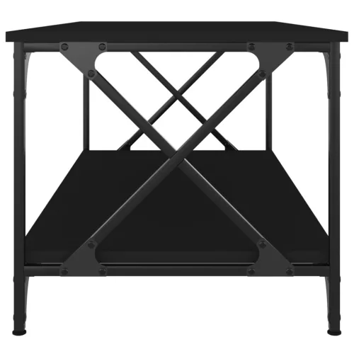  fekete szerelt fa dohányzóasztal 100 x 50 x 45 cm