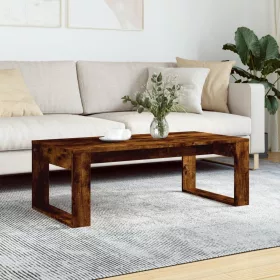    füstös tölgy színű szerelt fa dohányzóasztal 102x50x35 cm