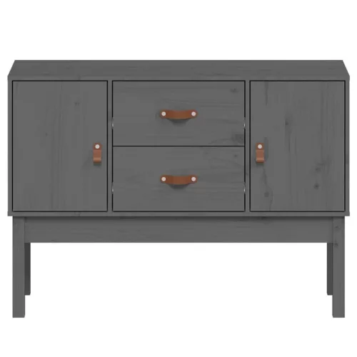  szürke tömör fenyőfa tálalószekrény 110 x 40 x 78 cm