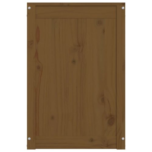  mézbarna tömör fenyőfa szennyestartó láda 44 x 44 x 66 cm