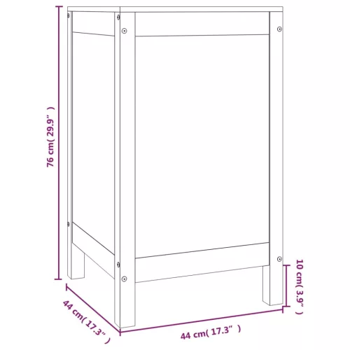  tömör fenyőfa szennyestartó láda 44 x 44 x 76 cm
