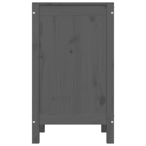  szürke tömör fenyőfa szennyestartó láda 44 x 44 x 76 cm