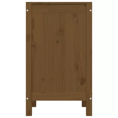  mézbarna tömör fenyőfa szennyestartó láda 44 x 44 x 76 cm