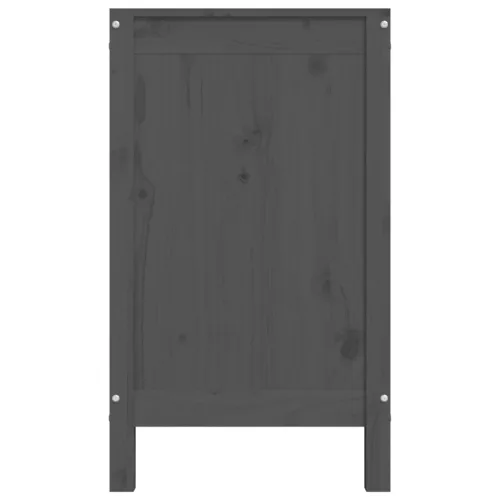  szürke tömör fenyőfa szennyestartó láda 88,5 x 44 x 76 cm