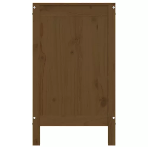  mézbarna tömör fenyőfa szennyestartó láda 88,5 x 44 x 76 cm