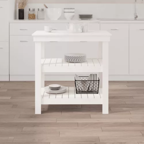  fehér tömör fenyőfa munkapad 78,5x50x80 cm